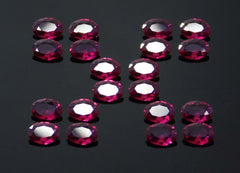 Beautiful Oval Cut 7x5 mm 20 Ct Natural Red Ruby CERTIFIED Loose Gemstone Lot