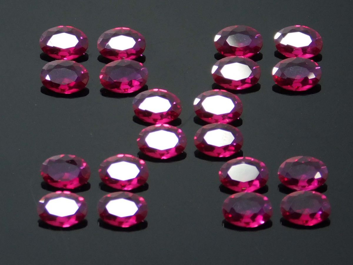 Beautiful Oval Cut 7x5 mm 20 Ct Natural Red Ruby CERTIFIED Loose Gemstone Lot