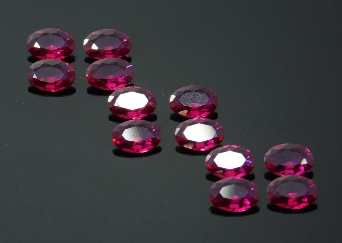 12 Ct Red Ruby Perfect Oval Cut Lot 7x5 mm Natural CERTIFIED Loose Gemstone