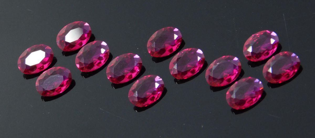 12 Ct Red Ruby Perfect Oval Cut Lot 7x5 mm Natural CERTIFIED Loose Gemstone