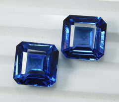 Natural Square Cut 20.50 Ct Perfect Blue Sapphire Loose Gemstone CERTIFIED