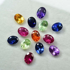 40 Pcs Lot Natural Sapphire Untreated Oval 7x5 mm Size CERTIFIED Loose Gemstone