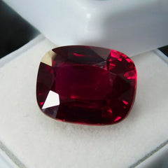 10 Ct NATURAL Red RUBY  Cushion Shape Loose Gemstone CERTIFIED