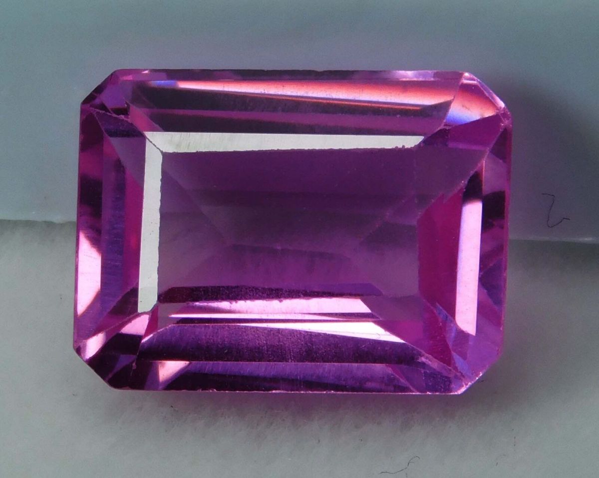 7.49 Ct Natural Flawless CEYLON SAPPHIRE Pink CERTIFIED Emerald Cut Gemstone