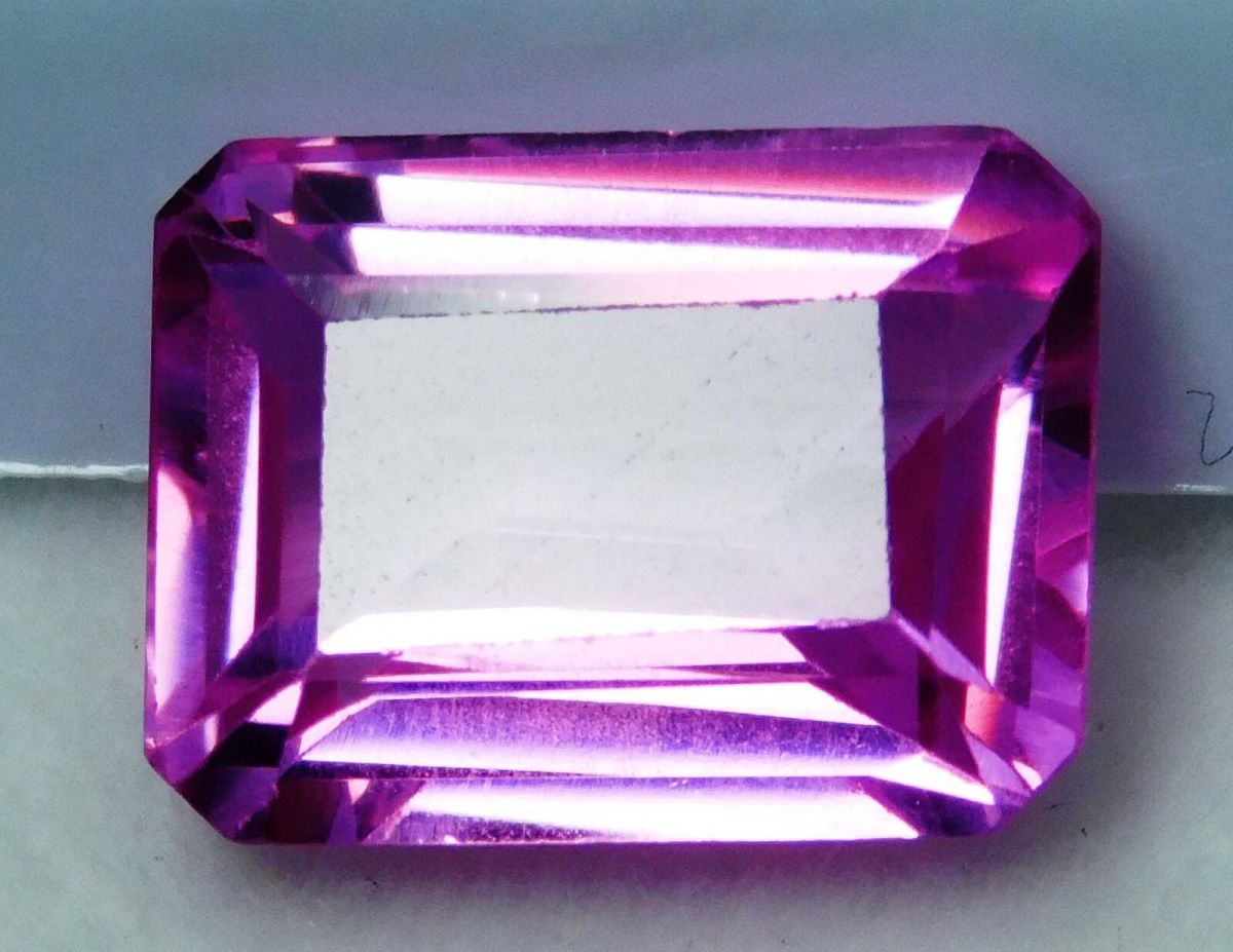 7.49 Ct Natural Flawless CEYLON SAPPHIRE Pink CERTIFIED Emerald Cut Gemstone