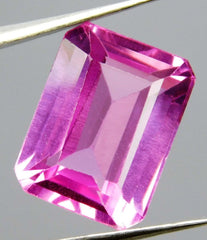 7.49 Ct Natural Flawless CEYLON SAPPHIRE Pink CERTIFIED Emerald Cut Gemstone