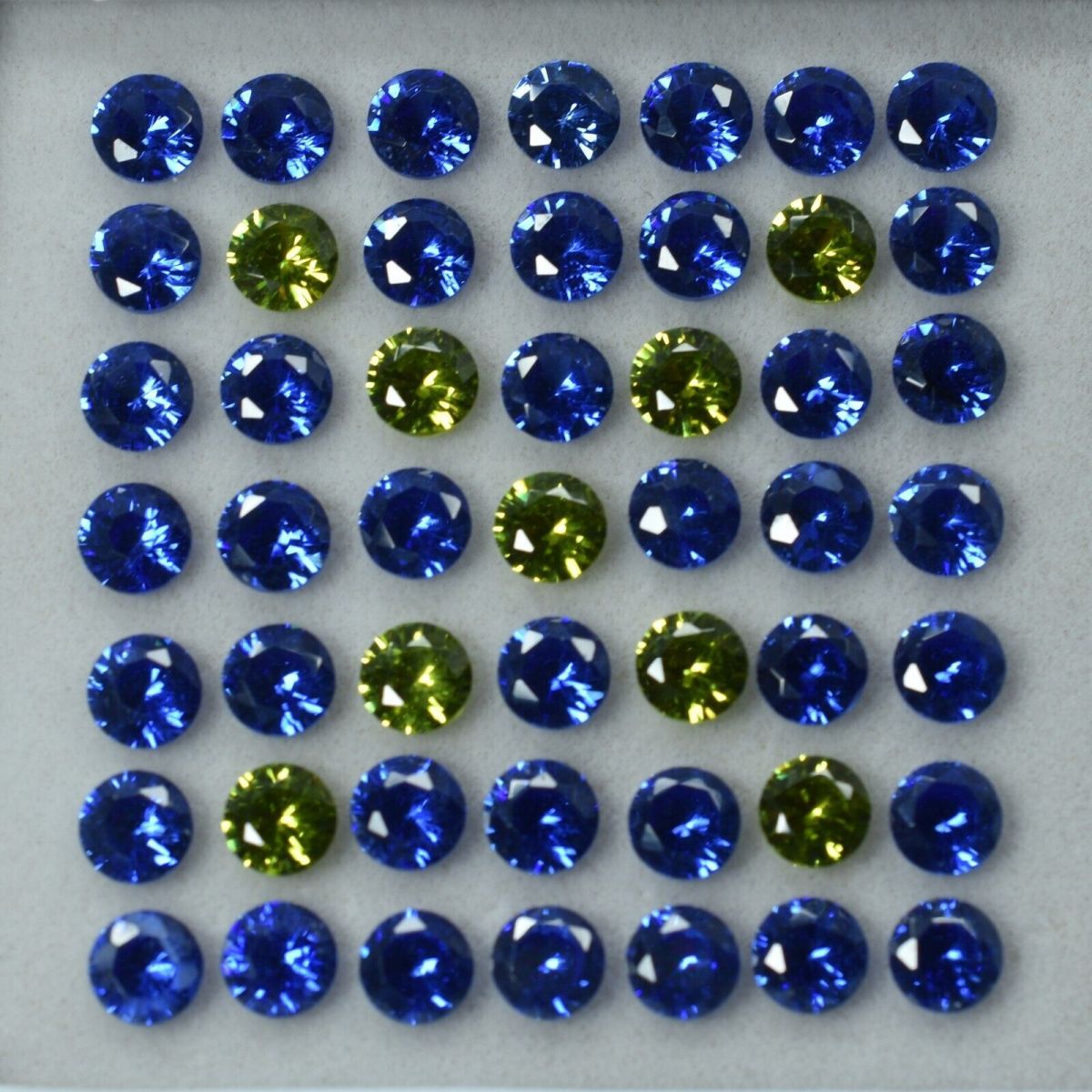 8 Pcs 5x5 MM Natural Sapphire Mix Color Round Lot CERTIFIED Gemstone