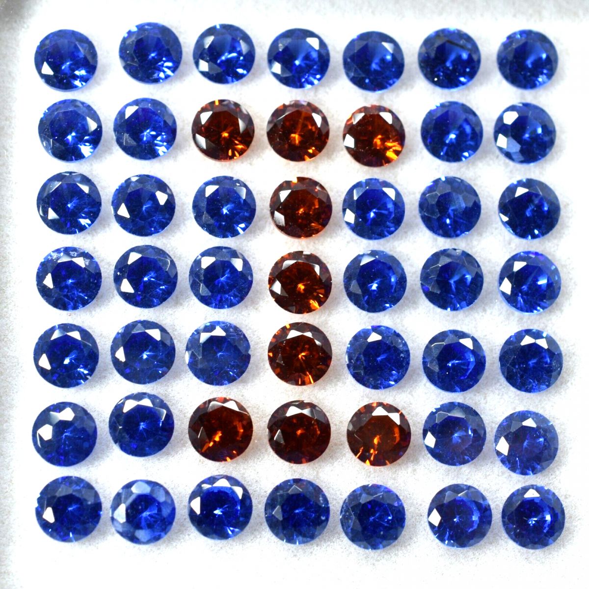 8 Pcs 5x5 MM Natural Sapphire Mix Color Round Lot CERTIFIED Gemstone