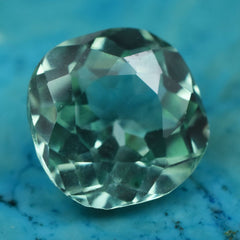 2.75Ct Square Cushion Cut Natural Bluish Green Sapphire Loose Gemstone CERTIFIED