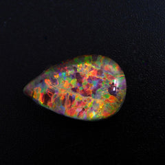 Natural Boulder Opal 6.60 Ct Pear Cut Multi Color CERTIFIED Loose Gemstone