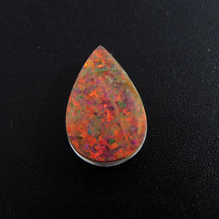 Natural Boulder Opal 6.60 Ct Pear Cut Multi Color CERTIFIED Loose Gemstone