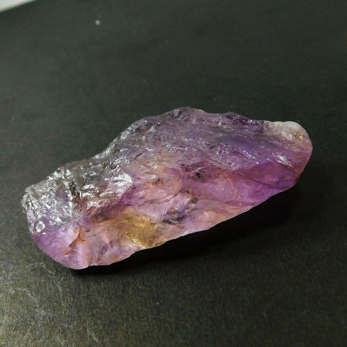 139 CT Natural Ametrine Rough CERTIFIED Bi-Color Huge Size Uncut Bolivian Rough