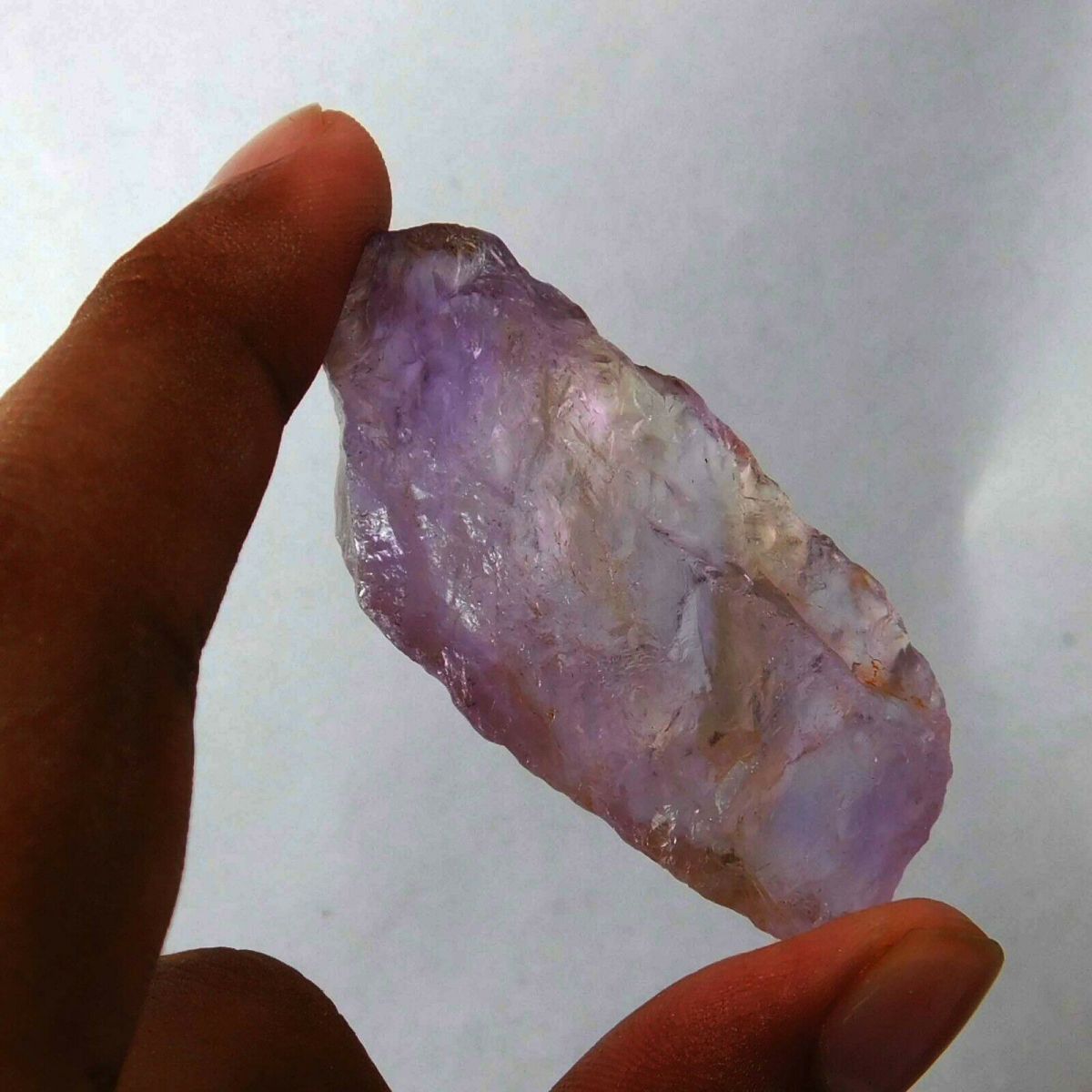 139 CT Natural Ametrine Rough CERTIFIED Bi-Color Huge Size Uncut Bolivian Rough