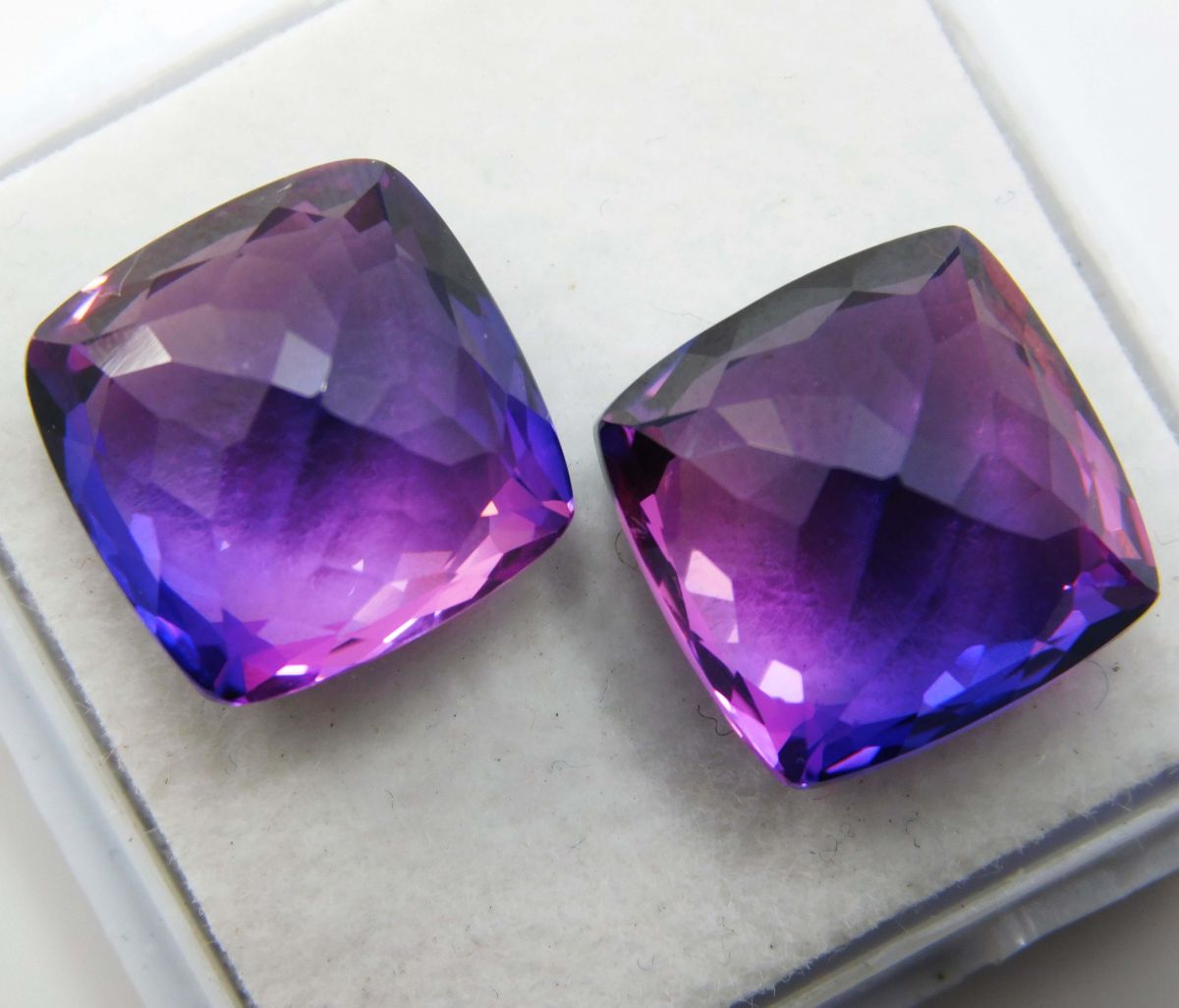 19.20 Ct Extremely Rare Natural Purple Tanzanite Square Cushion Cut CERTIFIED Loose Gem