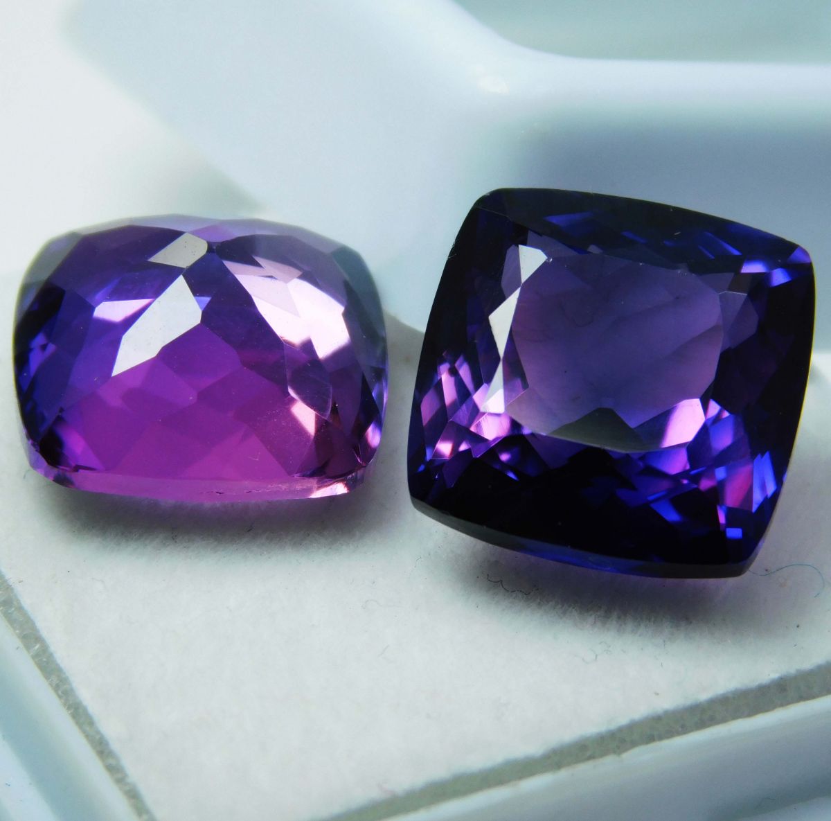 19.20 Ct Extremely Rare Natural Purple Tanzanite Square Cushion Cut CERTIFIED Loose Gem