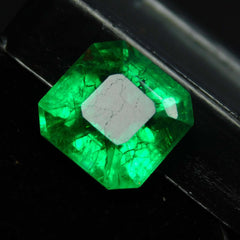 7 Carat Green Colombian Emerald Natural CERTIFIED Square Cut Loose Gemstone