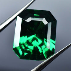 Emerald Cut CERTIFIED Ring Size 10 Carat Natural Garnet Green Loose Gemstone