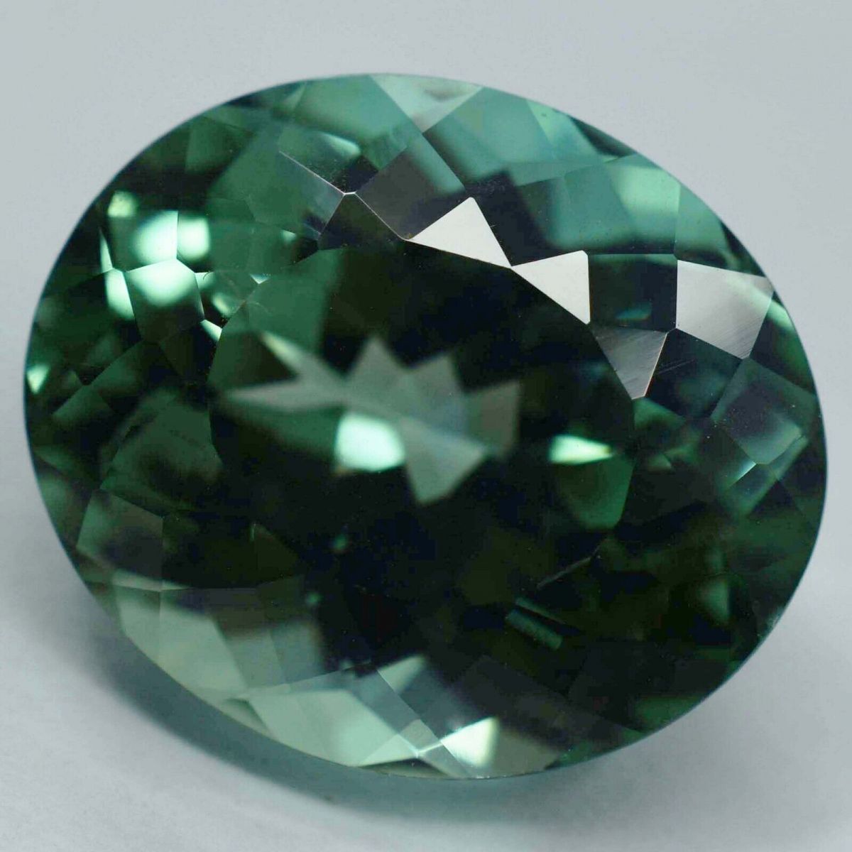 Natural Grandidierite CERTIFIED 14.50 Ct Bluish Green Oval Cut Loose Gemstone.