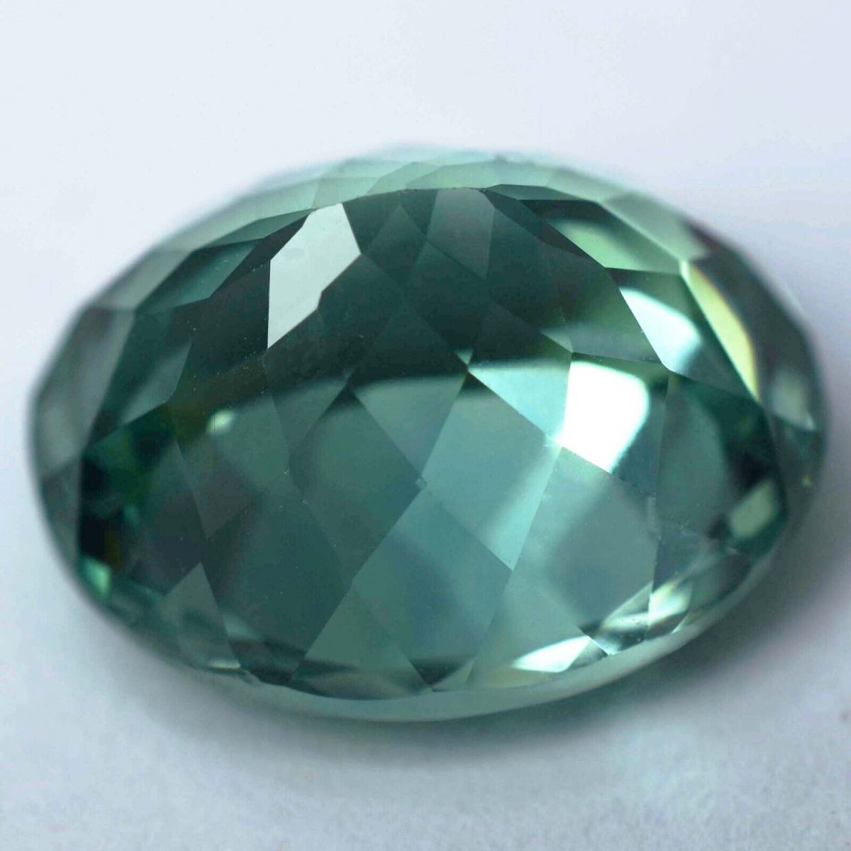 Natural Grandidierite CERTIFIED 14.50 Ct Bluish Green Oval Cut Loose Gemstone.