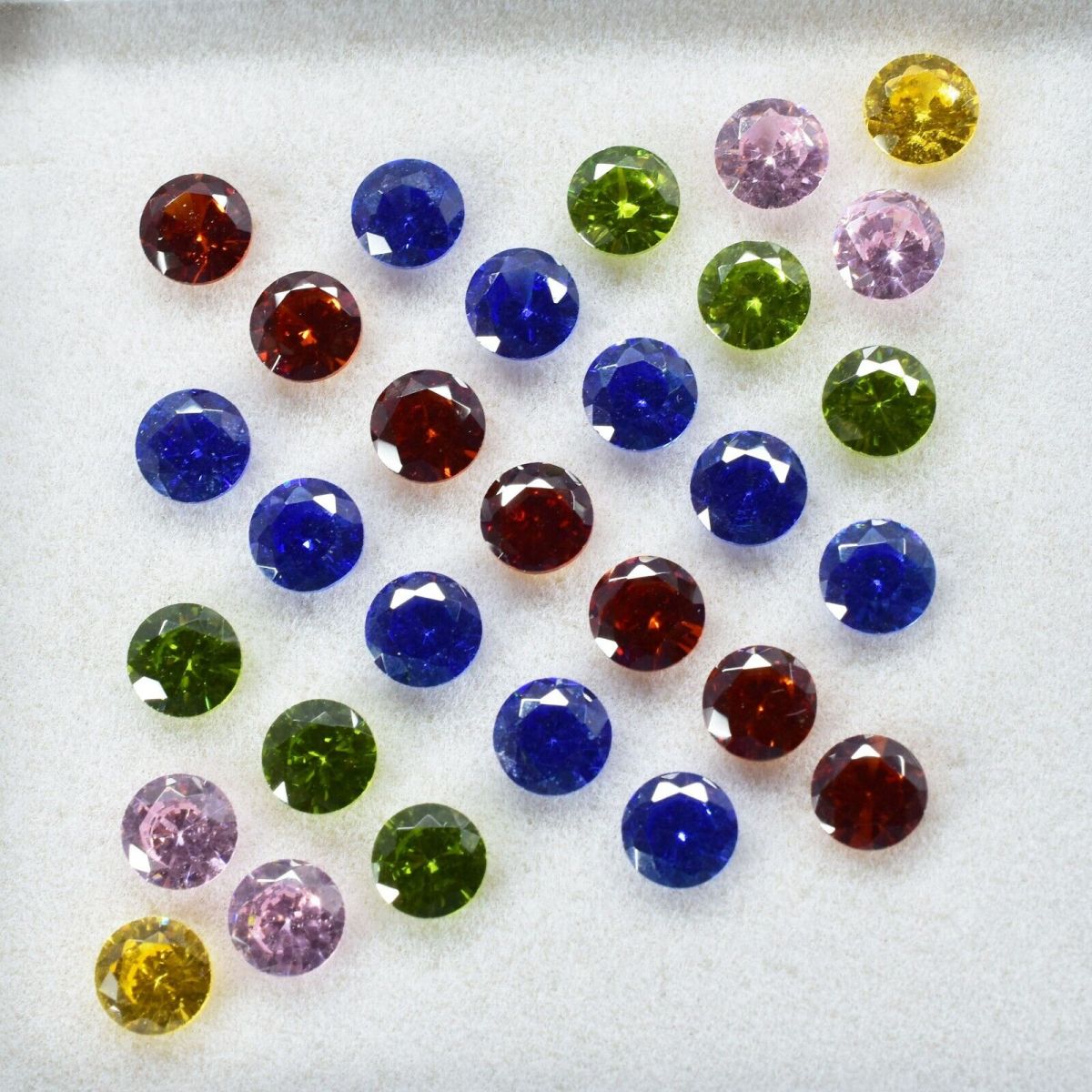 8 Pcs Natural 5x5 mm Sapphire CERTIFIED Round Cut Lot Loose Gemstone