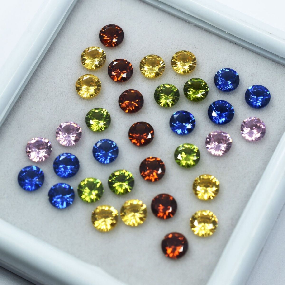 8 Pcs Natural 5x5 mm Sapphire CERTIFIED Round Cut Lot Loose Gemstone