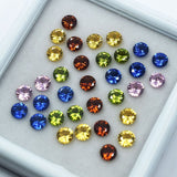 8 Pcs Natural Sapphire CERTIFIED Round Cut Lot 5x5 mm Loose Gemstone