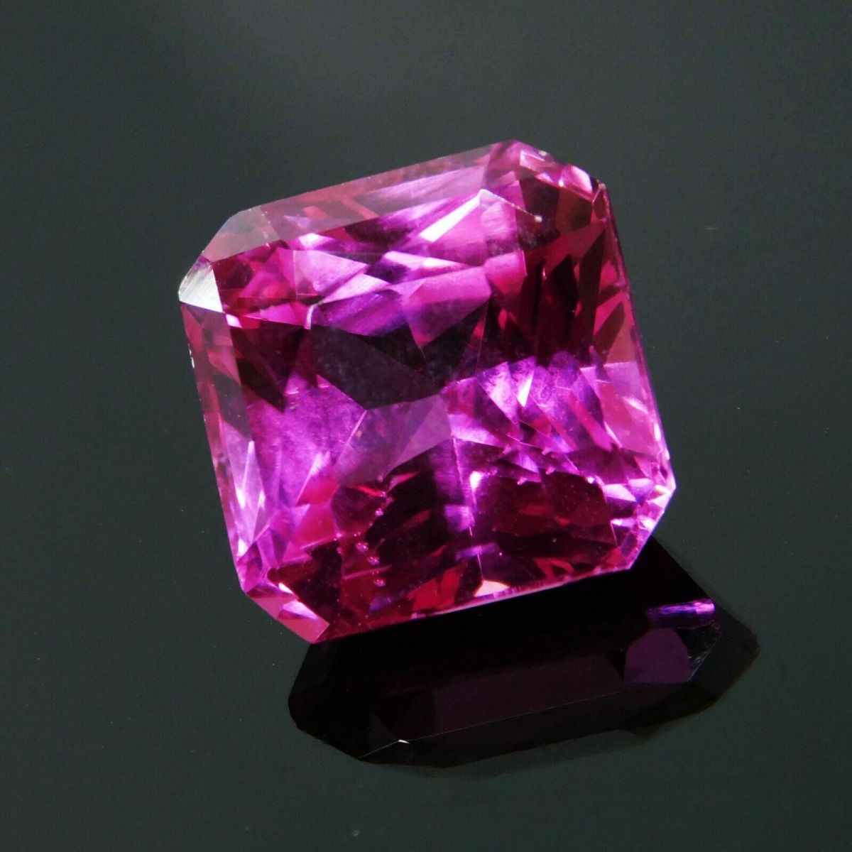 AAA+ NATURAL Pink SAPPHIRE Square Cut 8.25 Ct CERTIFIED Rare Loose Gemstone