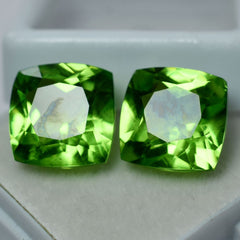 NATURAL Peridot Green Stone 16.00 Ct CERTIFIED Gemstone CUSHION CUT Faceted