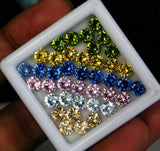 40 Pcs Natural Gemstone Sapphire CERTIFIED Round Diamond Cut 5 MM Lot