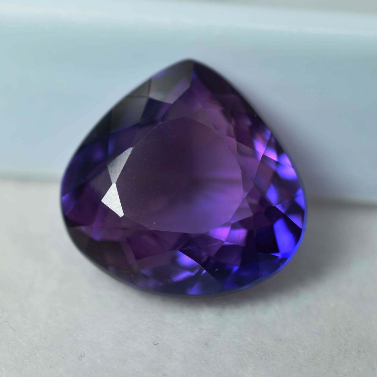 AAA++ TANZANITE loose gemstone Natural PURPLE 8.65 Ct CERTIFIED Pear Cut
