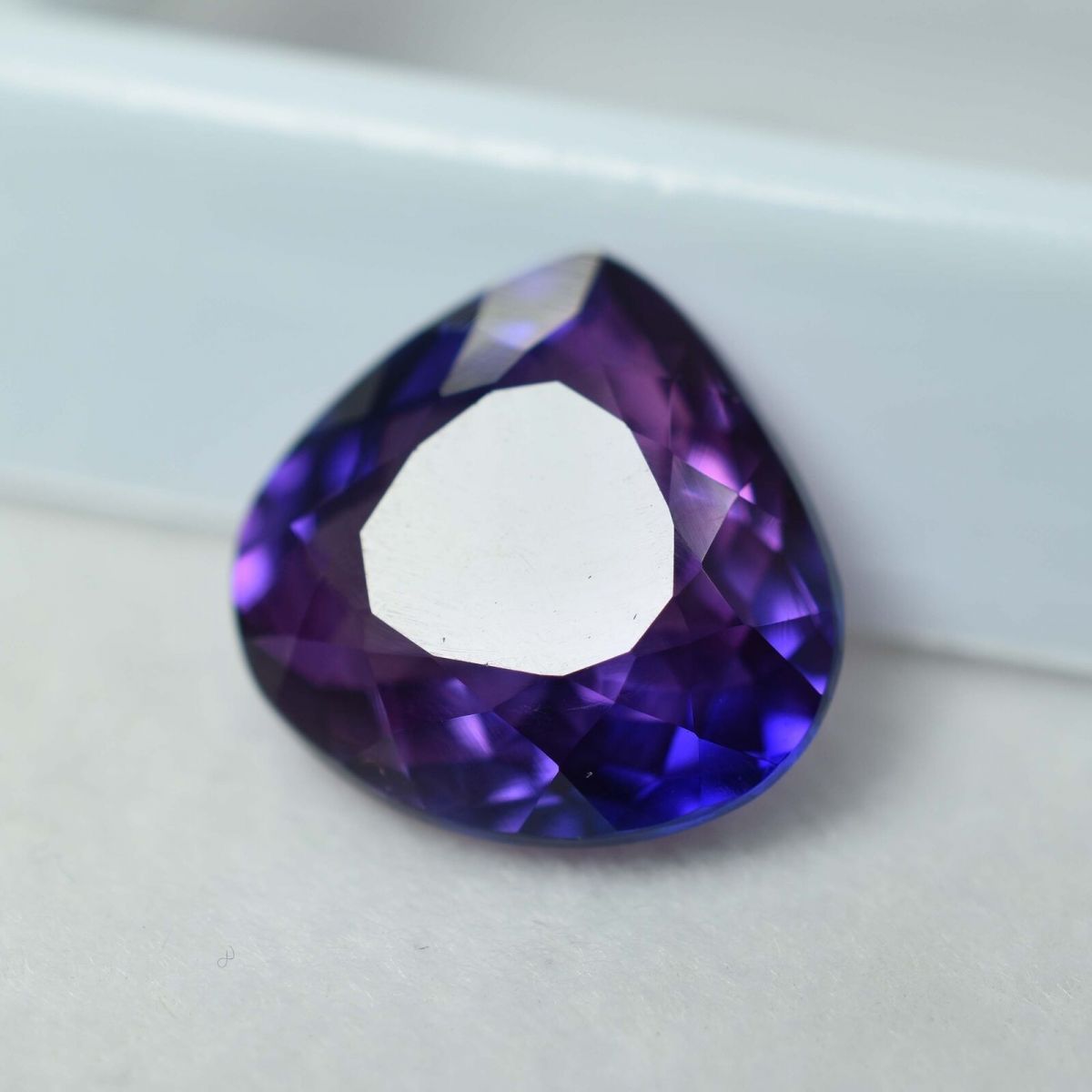AAA++ TANZANITE loose gemstone Natural PURPLE 8.65 Ct CERTIFIED Pear Cut