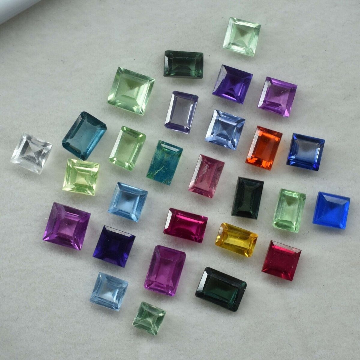 24 Pcs Natural Sapphire CERTIFIED Gemstone Baguette Shape 8x6 MM Lot