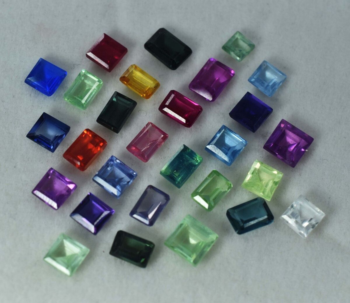 24 Pcs Natural Sapphire CERTIFIED Gemstone Baguette Shape 8x6 MM Lot