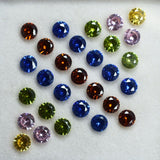 10 Pcs Natural Sapphire Mix Color CERTIFIED Round Lot 5x5 mm Gemstone