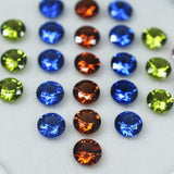 10 Pcs Natural Sapphire Mix Color CERTIFIED Round Lot 5x5 mm Gemstone