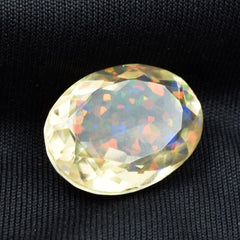 Ethiopian Opal Multi-Color Oval Cut 14.20 Ct Natural CERTIFIED Loose Gemstone