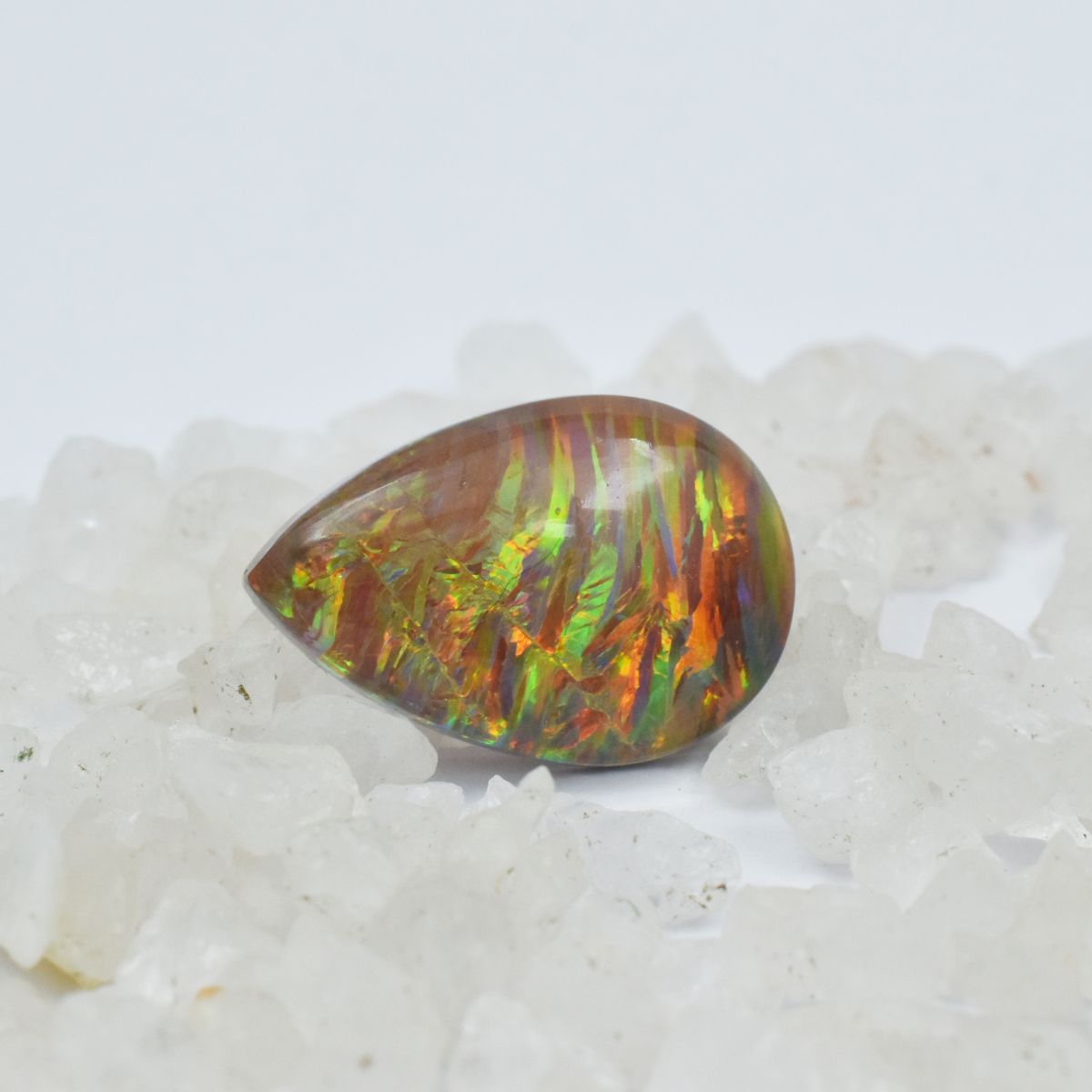 CERTIFIED Natural Pear Cut 13.95 Carat Opal Multi-Color Loose Gemstone