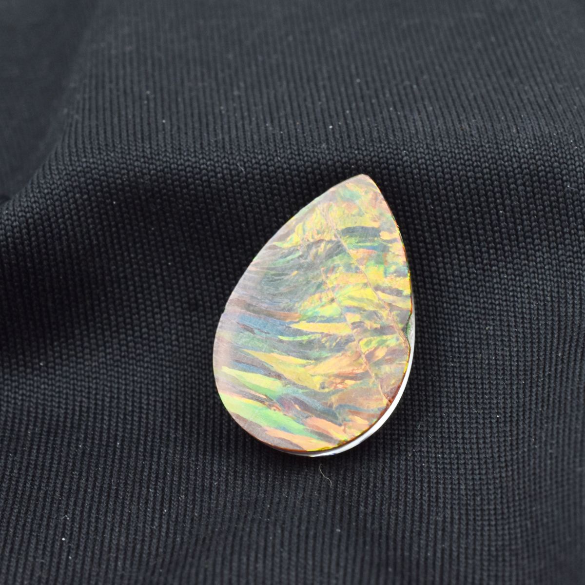 CERTIFIED Natural Pear Cut 13.95 Carat Opal Multi-Color Loose Gemstone