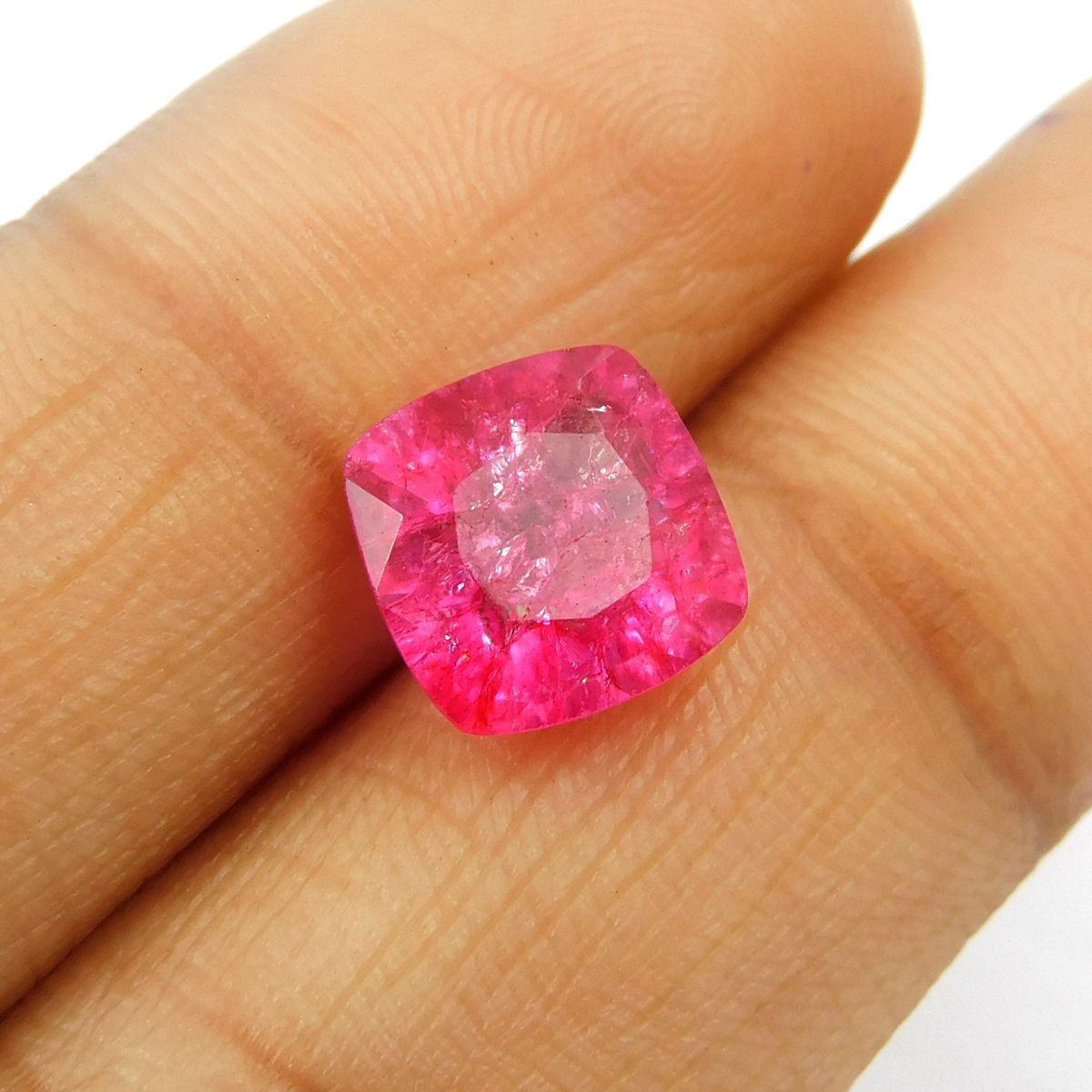 2.50 Ct Natural Ceylon Pink Sapphire Square Cushion Cut CERTIFIED Loose Gemstone