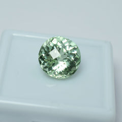 5.30 Ct Perfect Natural Bluish Green Sapphire Round Cut Loose Gemstone CERTIFIED