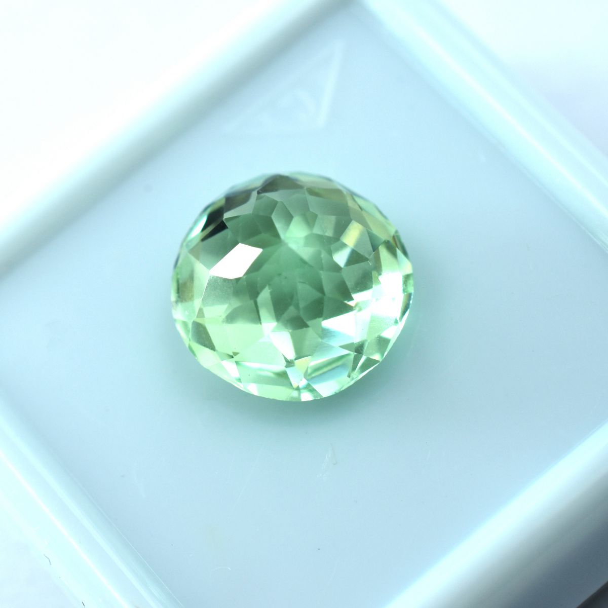 5.30 Ct Perfect Natural Bluish Green Sapphire Round Cut Loose Gemstone CERTIFIED