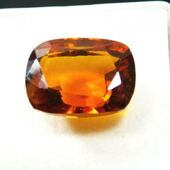 Orange Topaz CERTIFIED 10 Carat Natural Cushion Cut Loose Gemstone