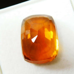 Orange Topaz CERTIFIED 10 Carat Natural Cushion Cut Loose Gemstone