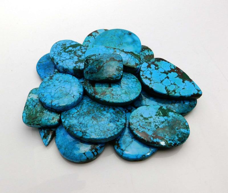 Blue Turquoise Gemstone Lot opaque turquoise stones