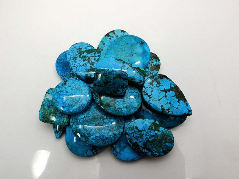 Blue Turquoise Gemstone Lot certified natural turquoise