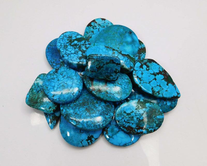 Blue Turquoise Gemstone Lot mixed cut natural gemstones