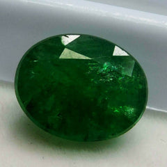 Green Emerald Oval Cut CERTIFIED 7 Carat Natural Colombian Loose Gemstone