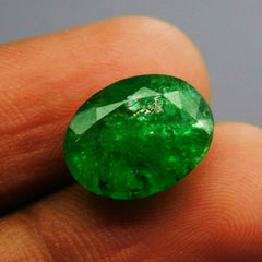 Green Emerald Oval Cut CERTIFIED 7 Carat Natural Colombian Loose Gemstone