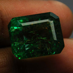 11 Ct Natural Untreated Green Colombian Emerald CERTIFIED Emerald Loose Gemstone