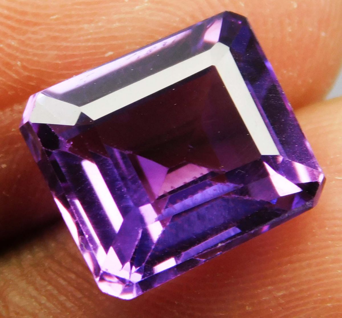 Natural Purple Taaffeite Ring Size 7 Ct Emerald Cut CERTIFIED Loose Gemstone